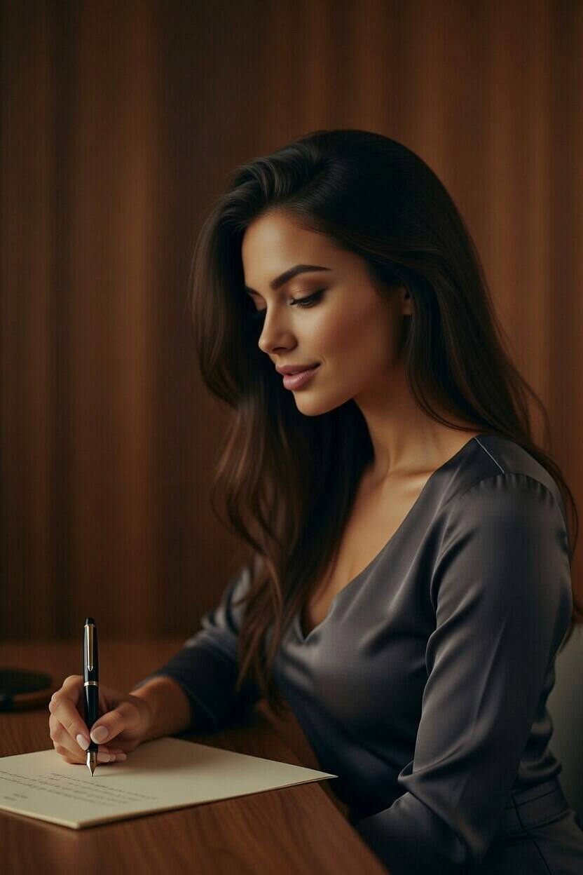 Writer crafting a script